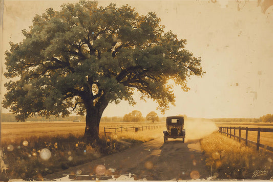 Summer Drive on Oak Road