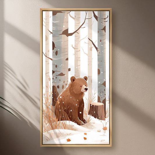 Bear Among the Winter Trees
