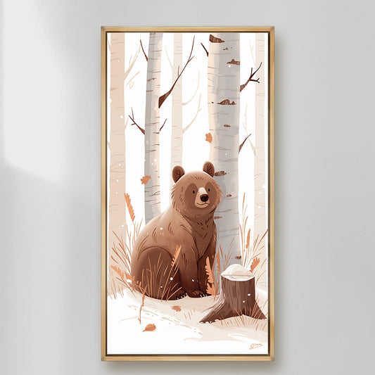 Bear in the Winter Trees
